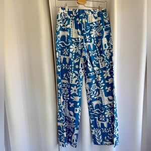 Cotton Candy Blue and White Graphic Men's Joggers